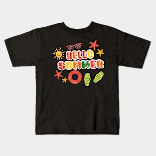 hello summer sun Kids T-Shirt